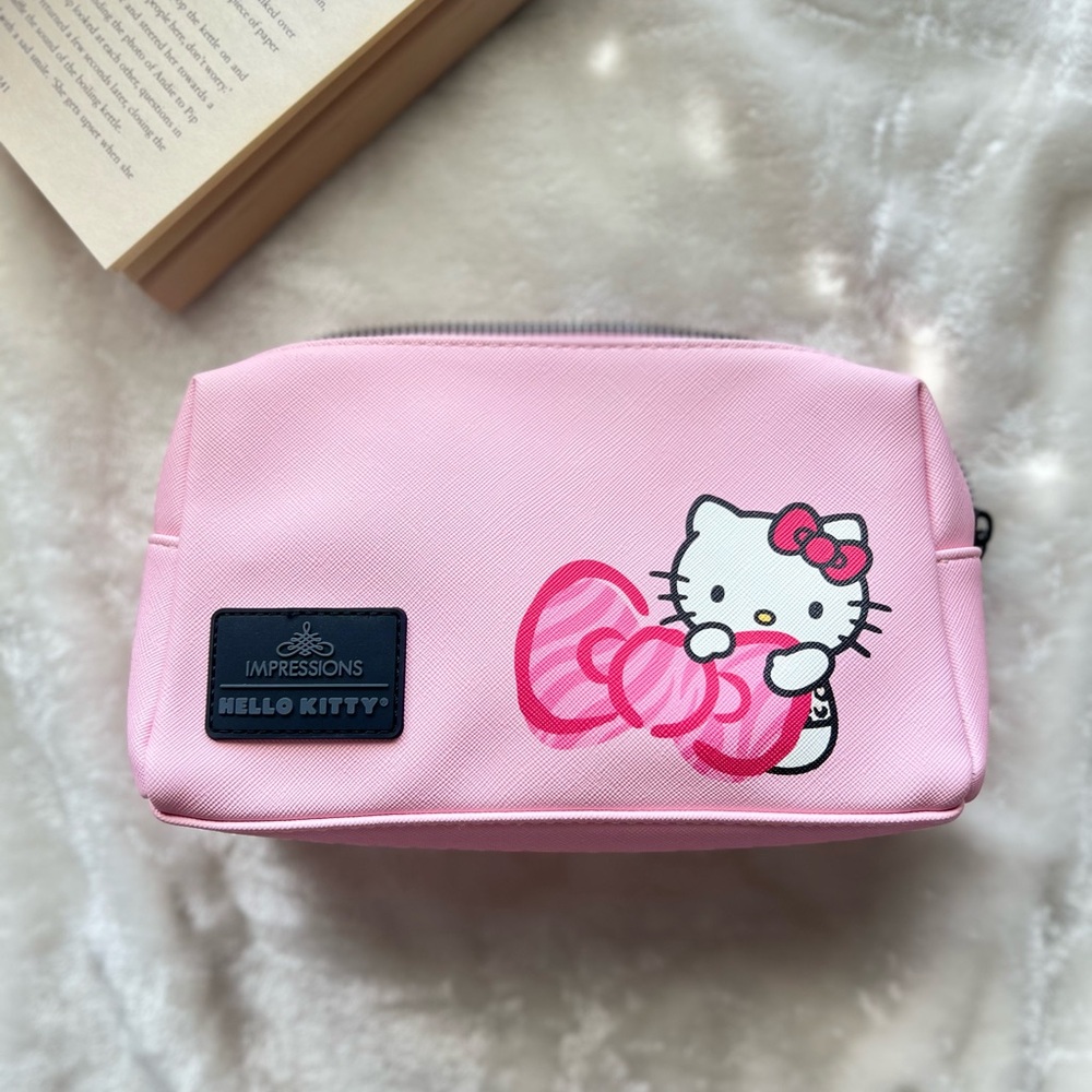 Hello Kitty Pink & Animal Print Cosmetic Bag